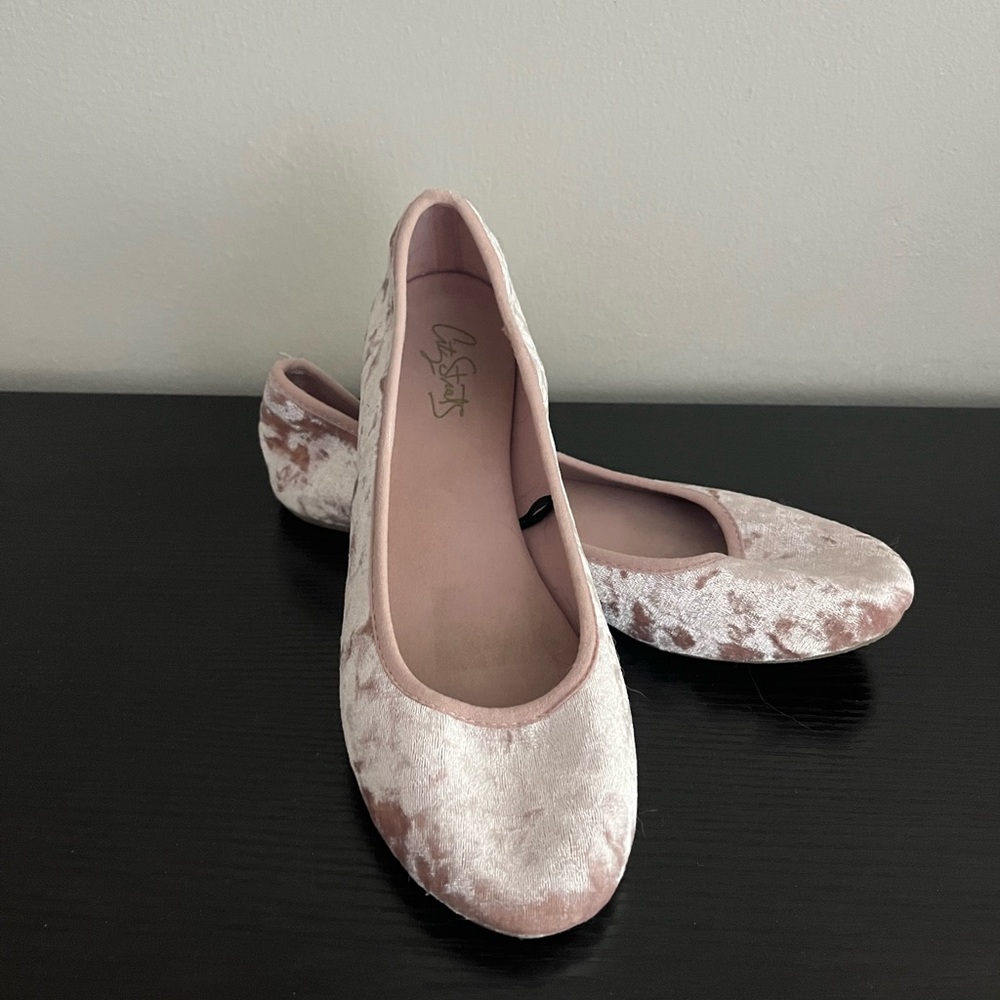 Pink ballet flats